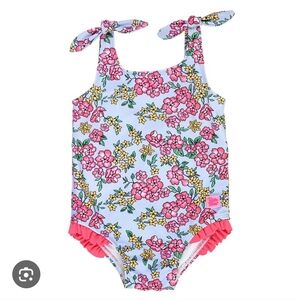 Ruffle Butts Cheerful Blossoms One Piece Bathing Suit- 6
